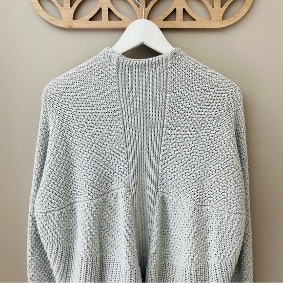 Sam Edelman Open Front Knit Cardigan Gray Sz Medium - Picture 7 of 9